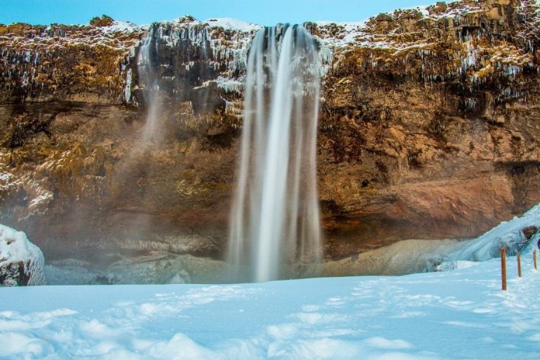 Seljandsfoss Waterfall - one of the main sights on the Glacier Lagoon Tour